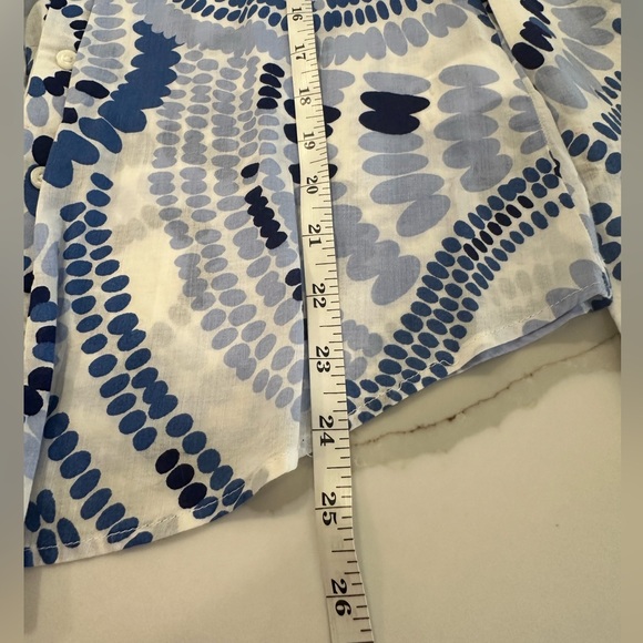 Nautica Blue Paisley Button Down Blouse - Picture 6 of 6
